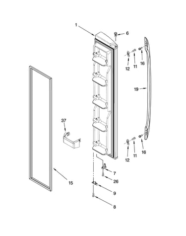 Freezer door parts