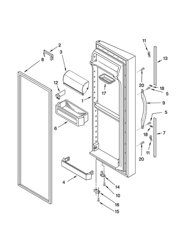 Refrigerator door parts
