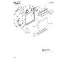 Whirlpool 7DP840SWKX1 frame and console parts diagram