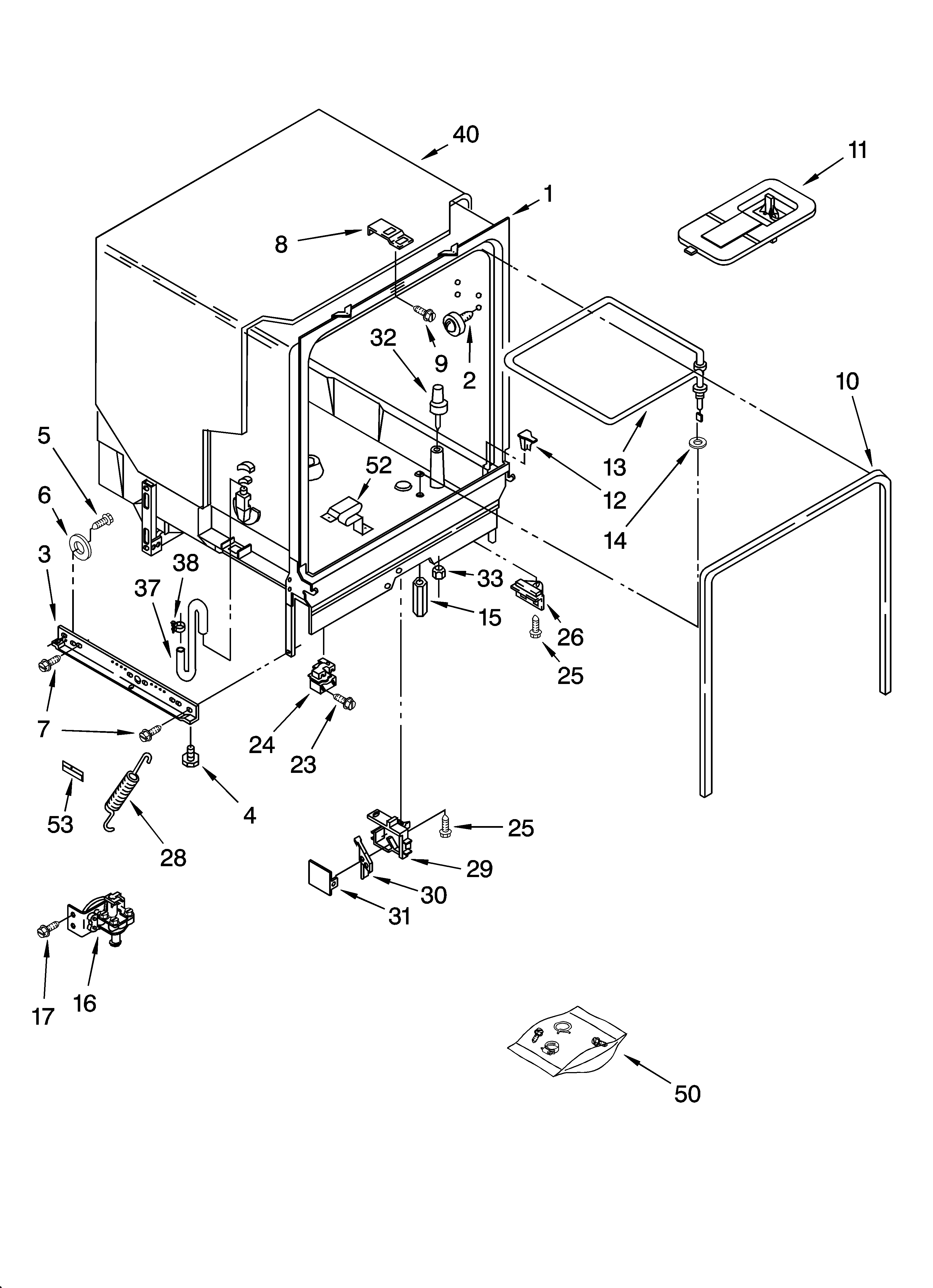 TUB ASSEMBLY PARTS