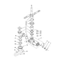 Whirlpool 7DP840SWKX1 pump and spray arm parts diagram