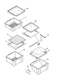 Refrigerator shelf parts