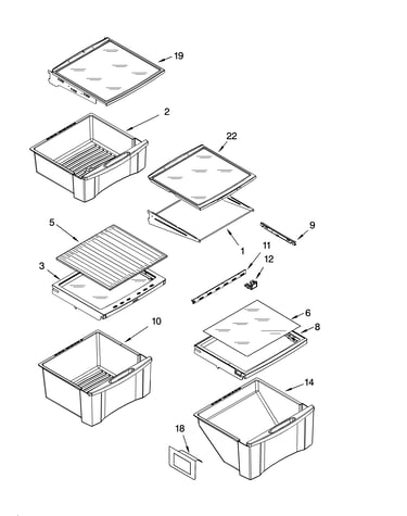 Refrigerator shelf parts
