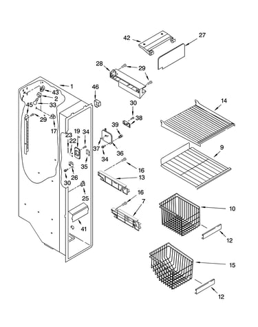 Freezer liner parts