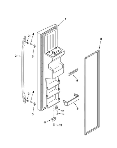 Freezer door parts