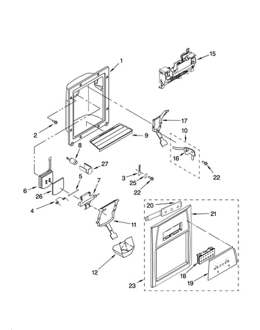 Dispenser front parts