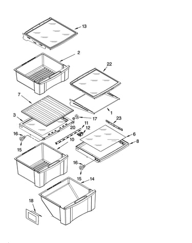Refrigerator shelf parts