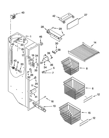 Freezer liner parts