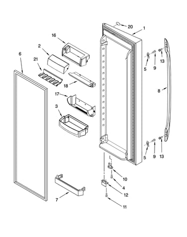 Refrigerator door parts