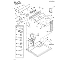 Whirlpool 7MLGC9545PW0 top and console parts diagram