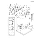 Whirlpool 7MLGR8620PW0 top and console parts diagram