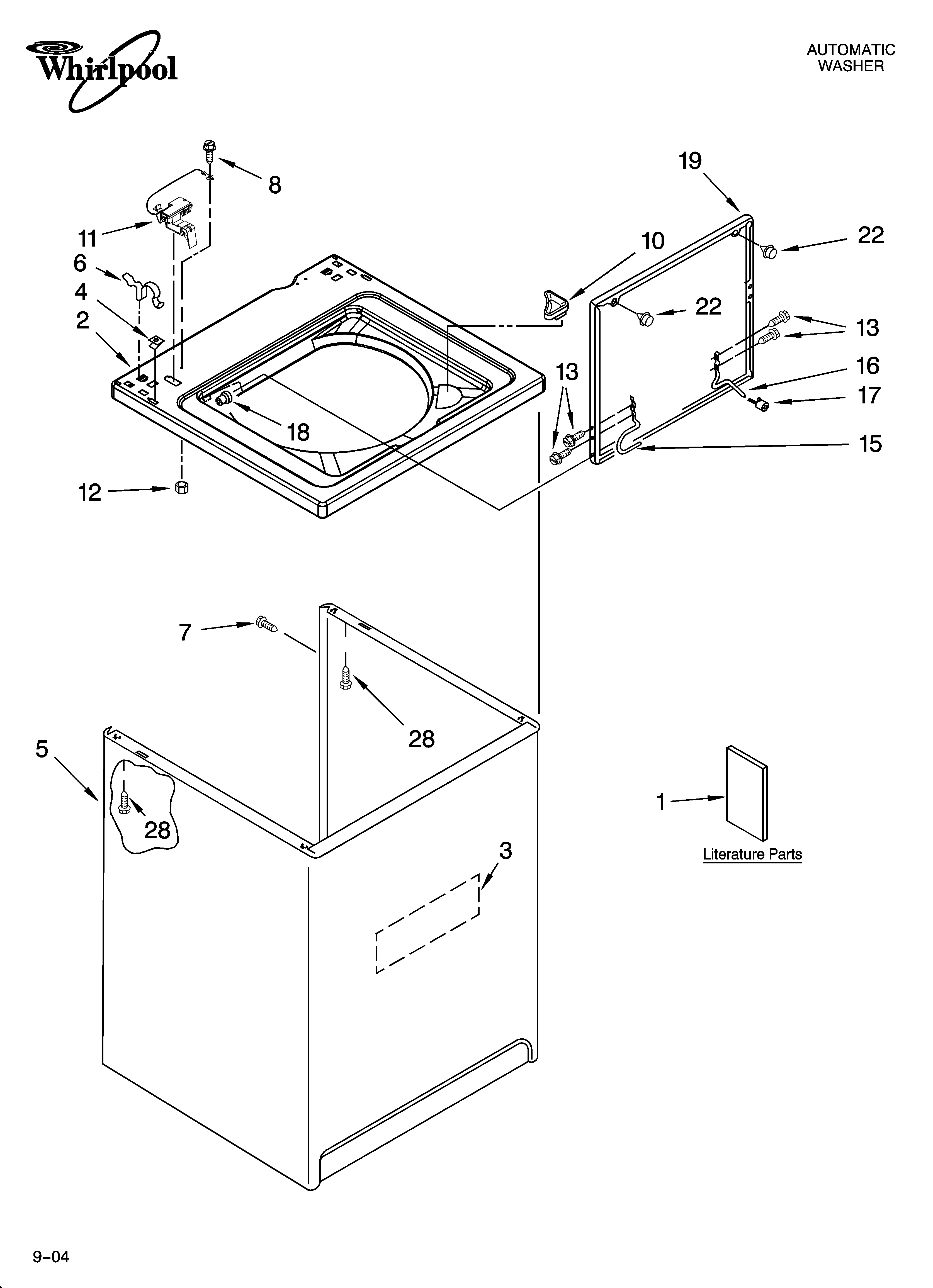 Top and cabinet parts