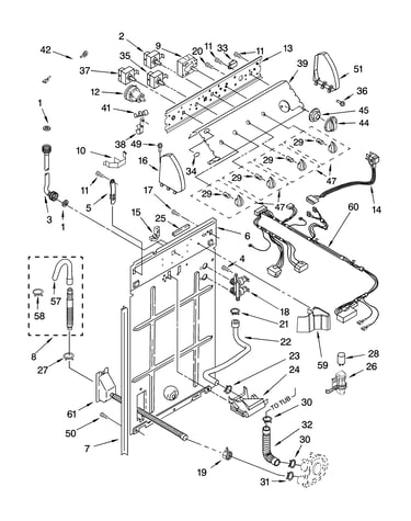 Controls and rear panel parts