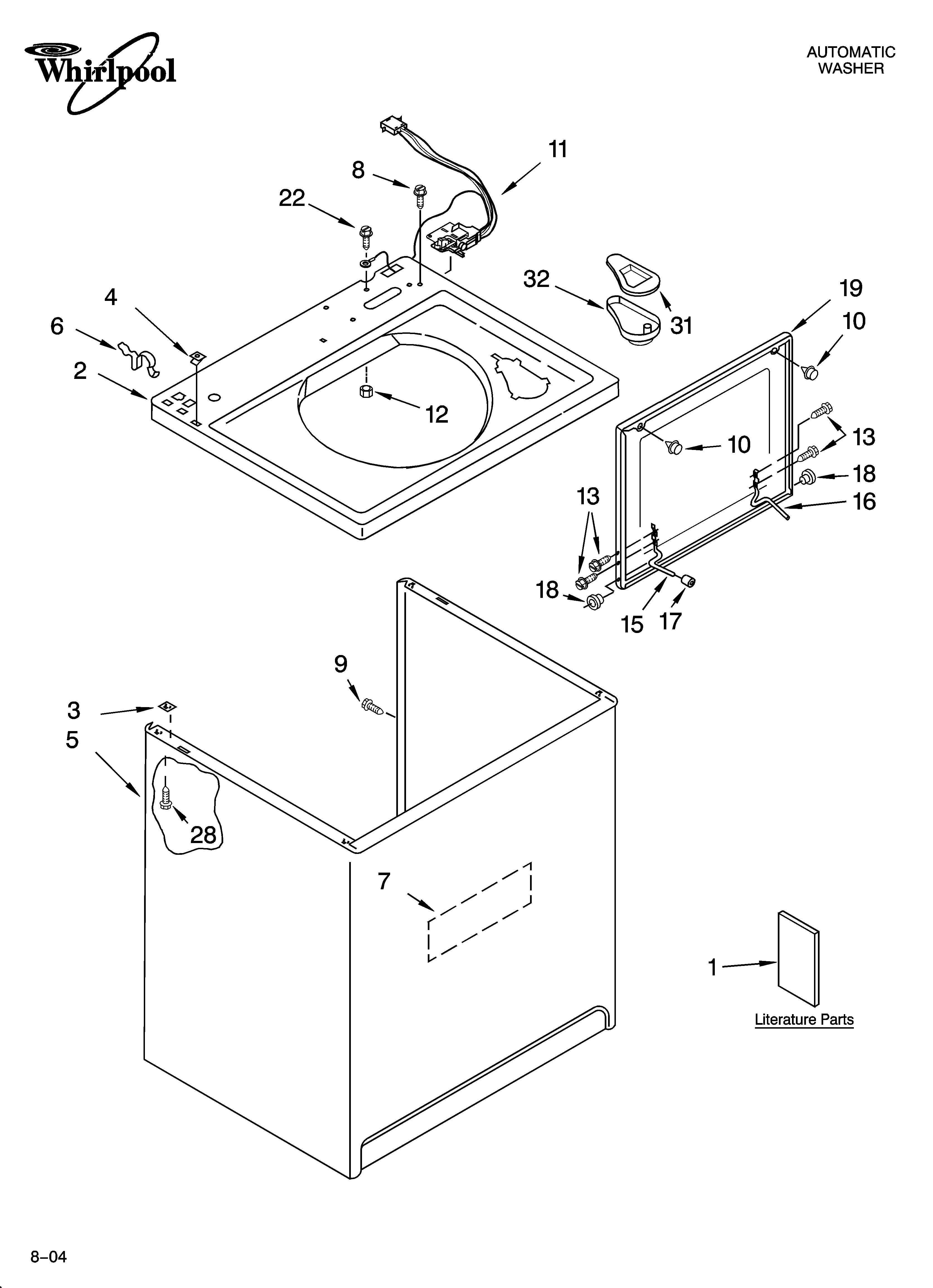 Top and cabinet parts