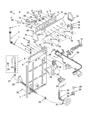 Controls and rear panel parts