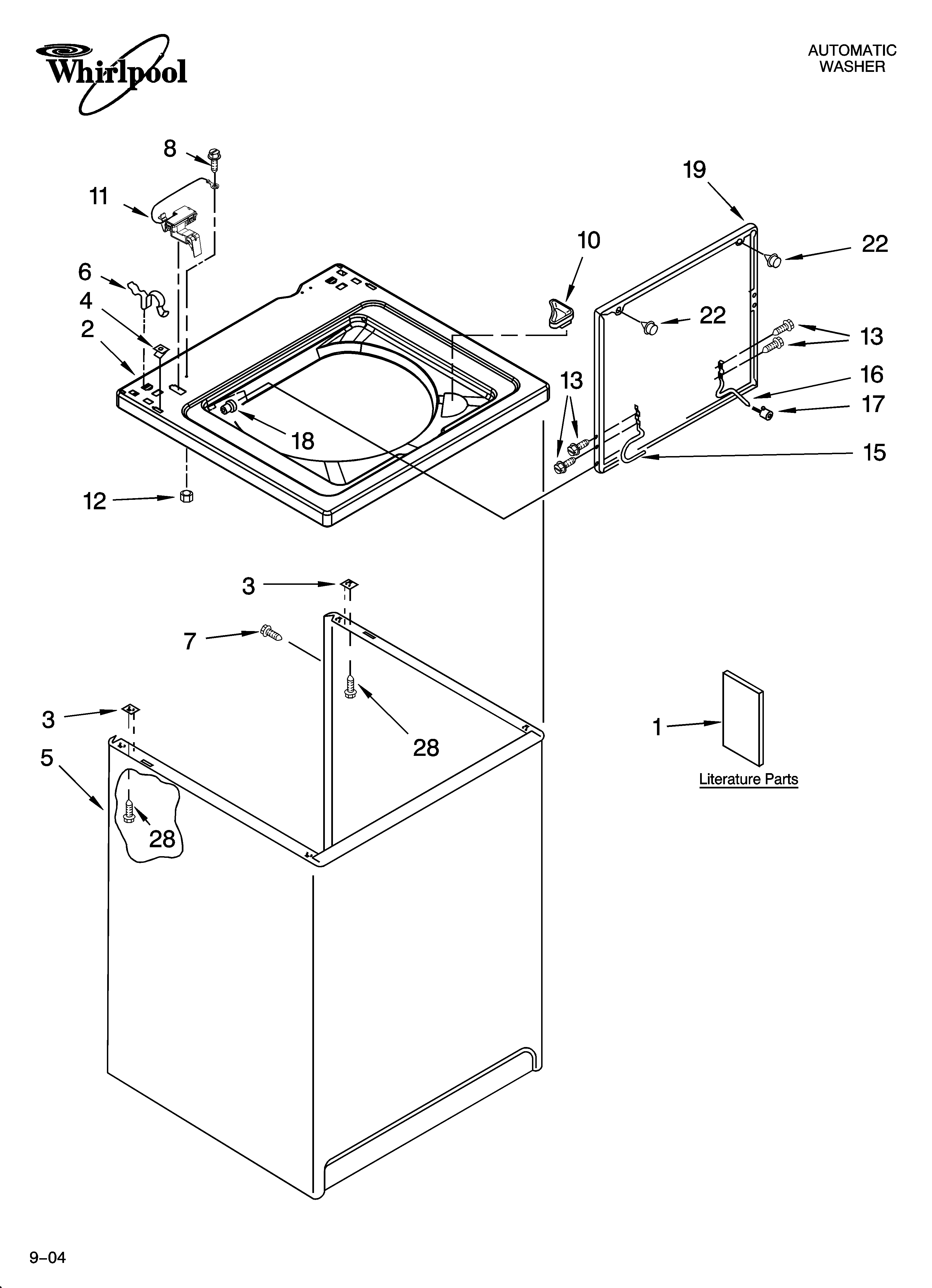 TOP AND CABINET PARTS