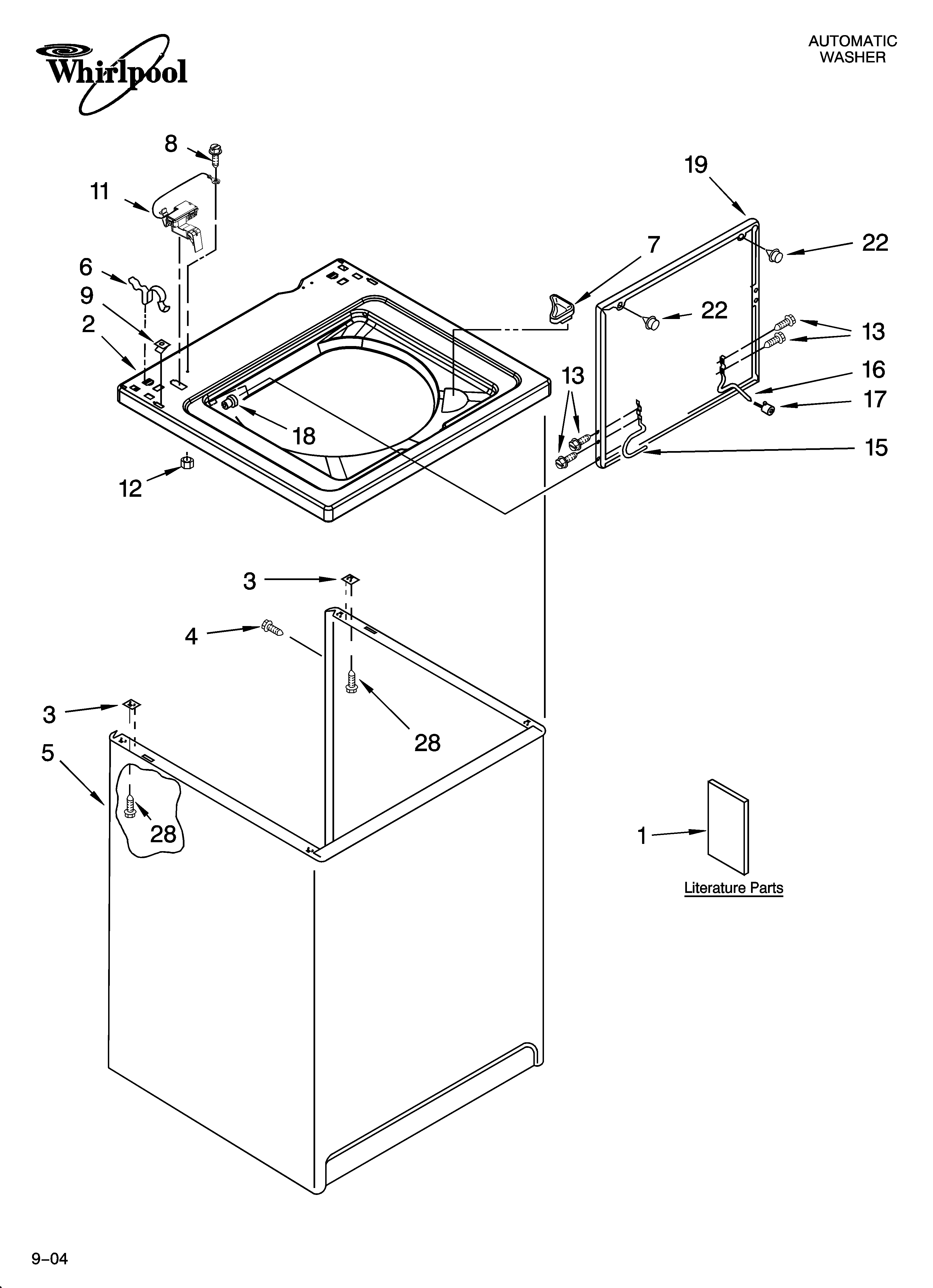 Top and cabinet parts