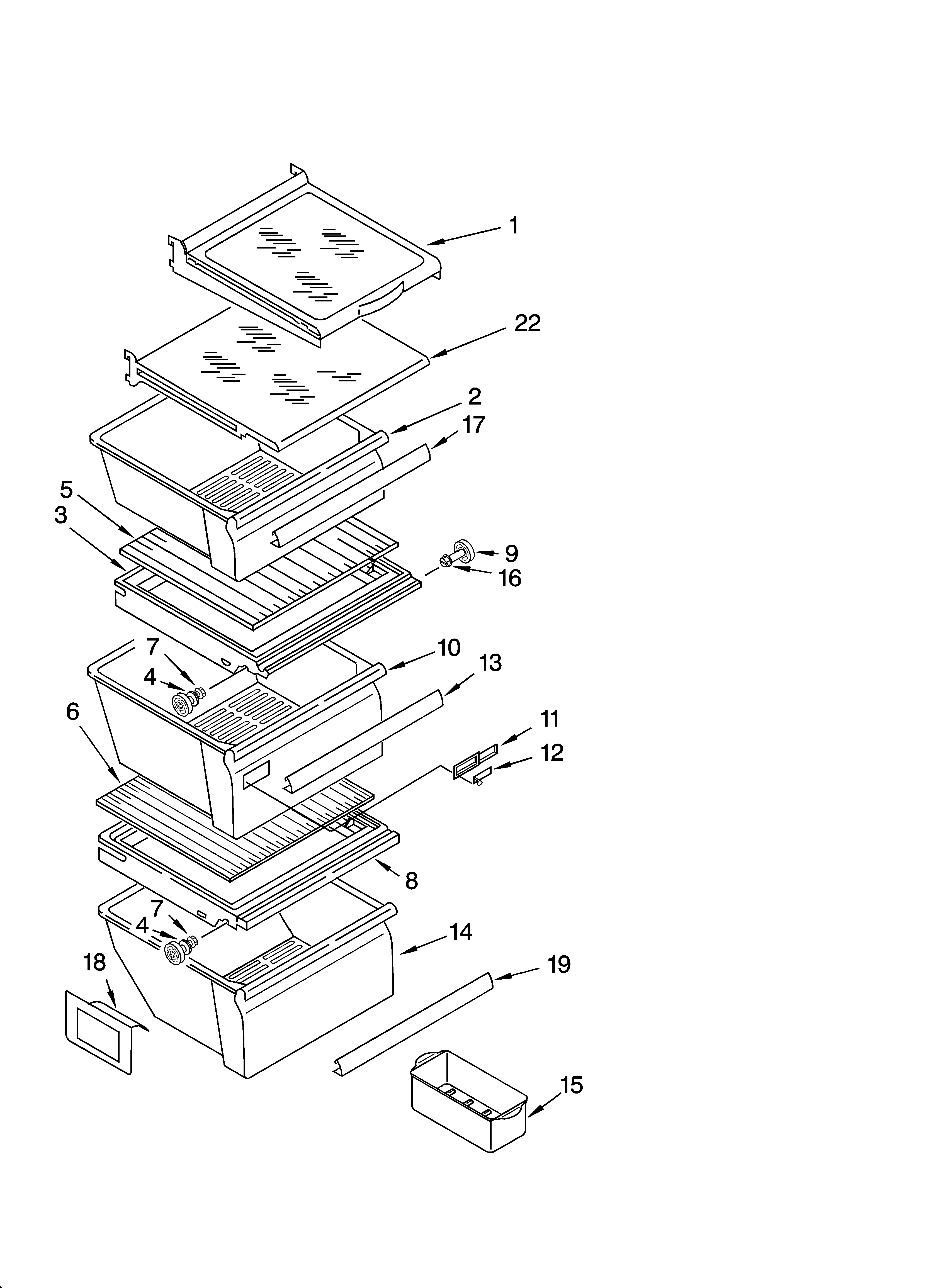 REFRIGERATOR SHELF PARTS