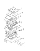 Refrigerator shelf parts