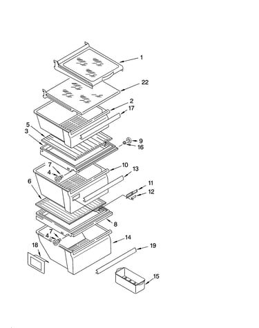 Refrigerator shelf parts