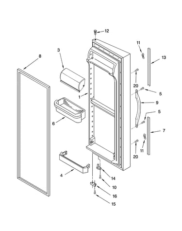 Refrigerator door parts