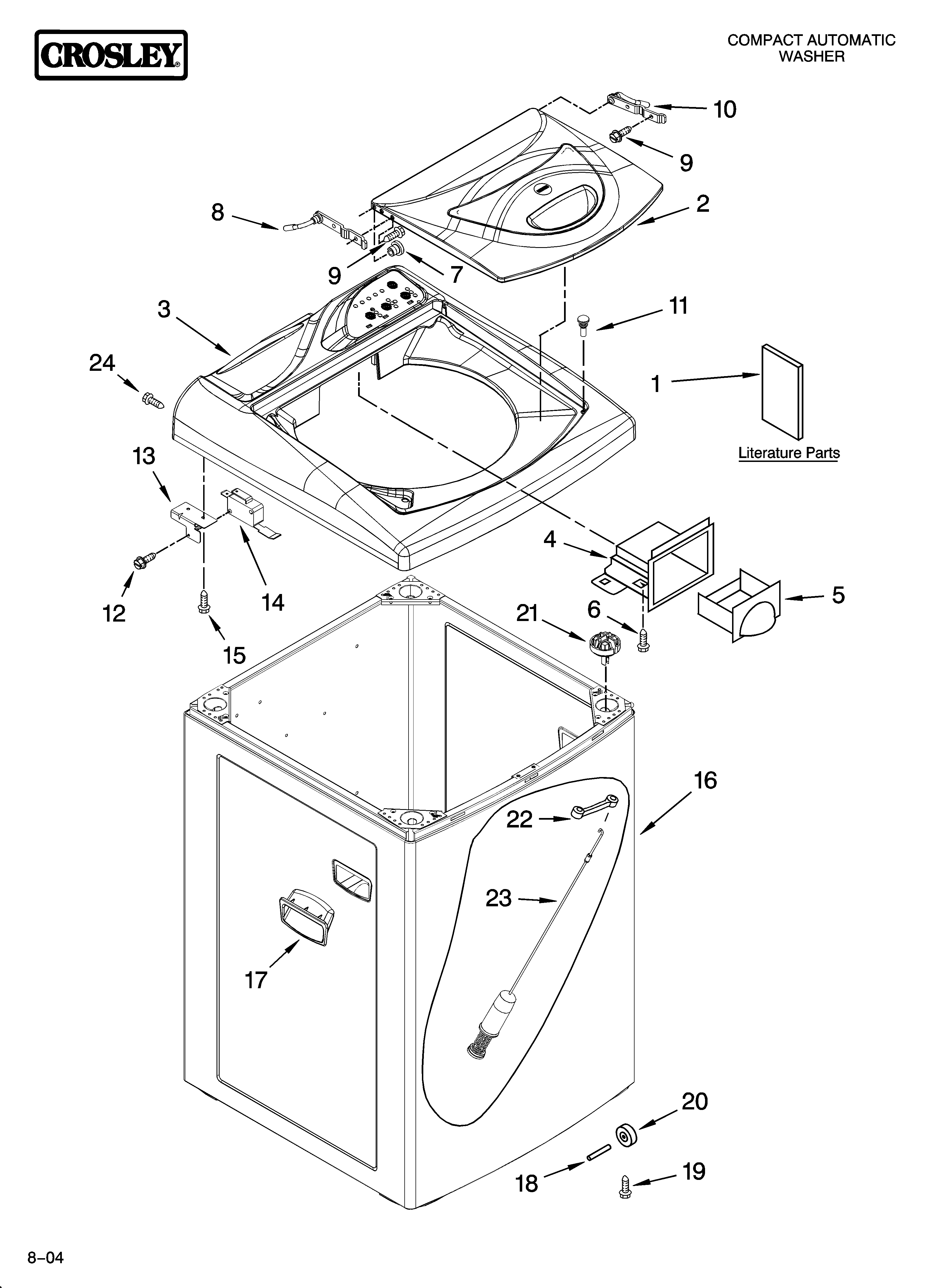 Top and cabinet parts