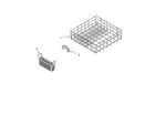 Whirlpool DU1050XTPQ1 lower rack parts, optional parts (not included) diagram