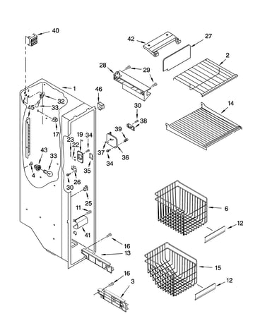 Freezer liner parts