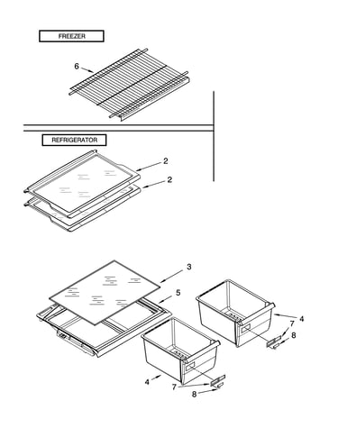 Shelf parts, optional parts