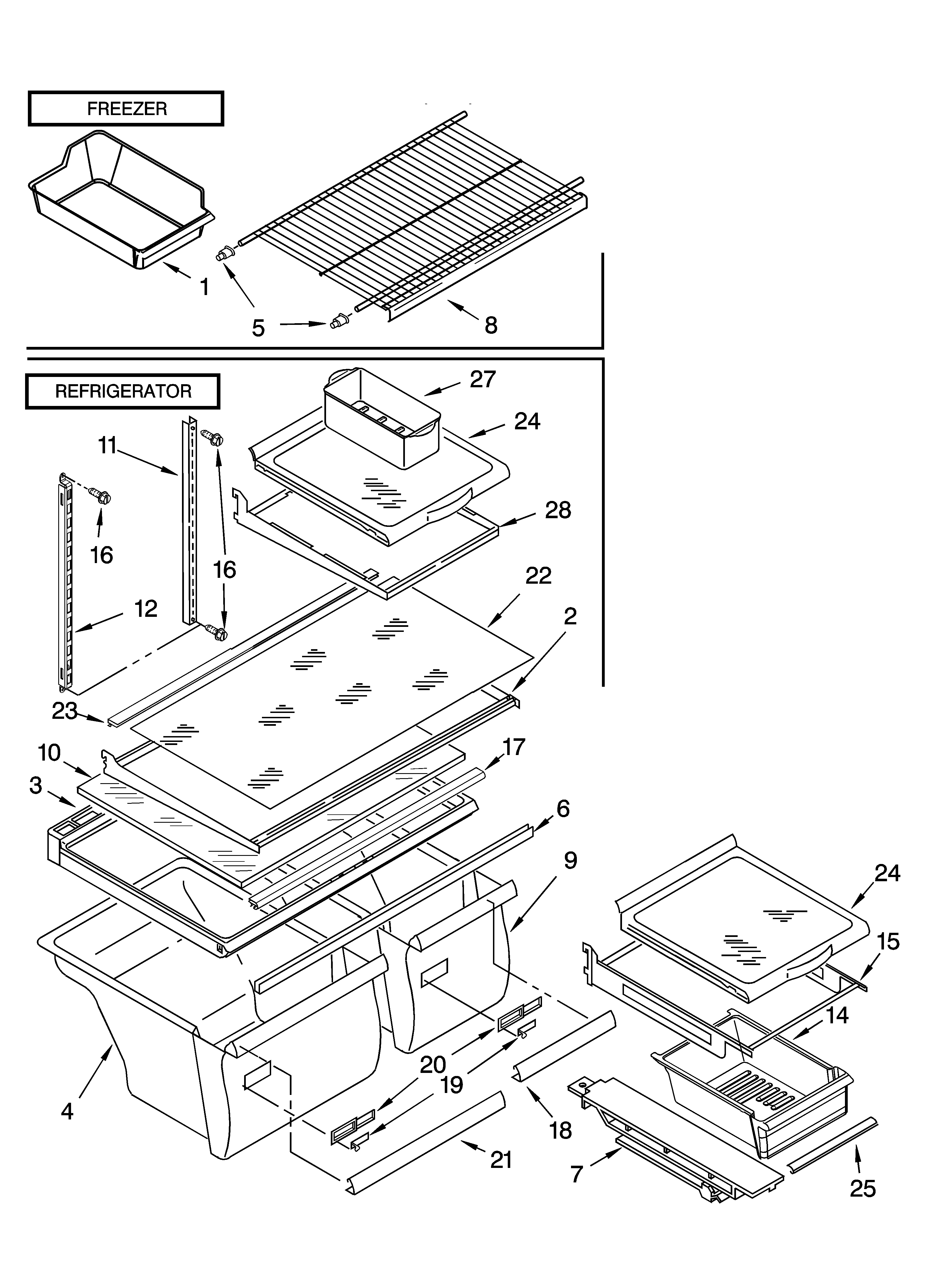 SHELF PARTS, OPTIONAL PARTS