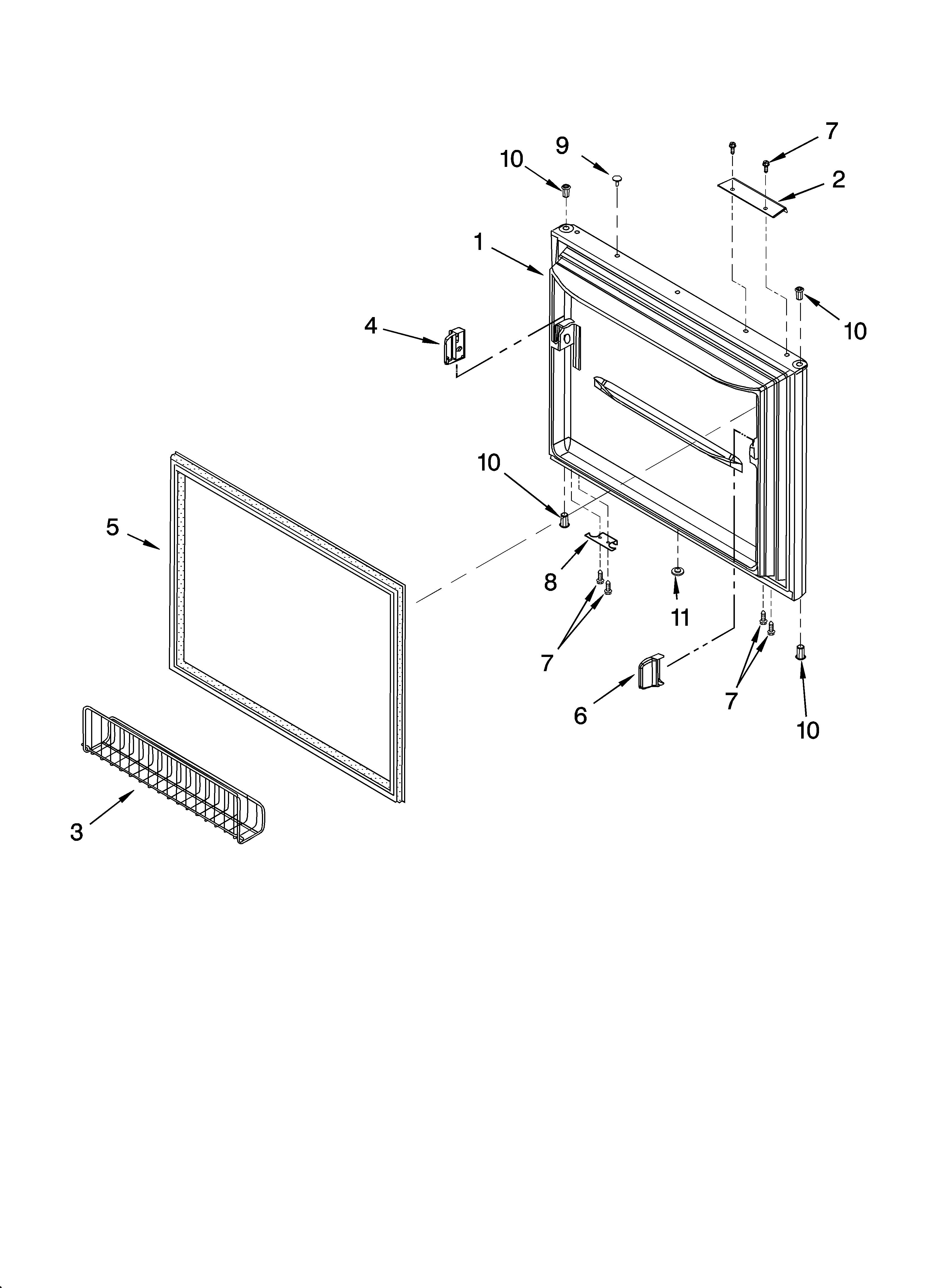 Freezer door parts
