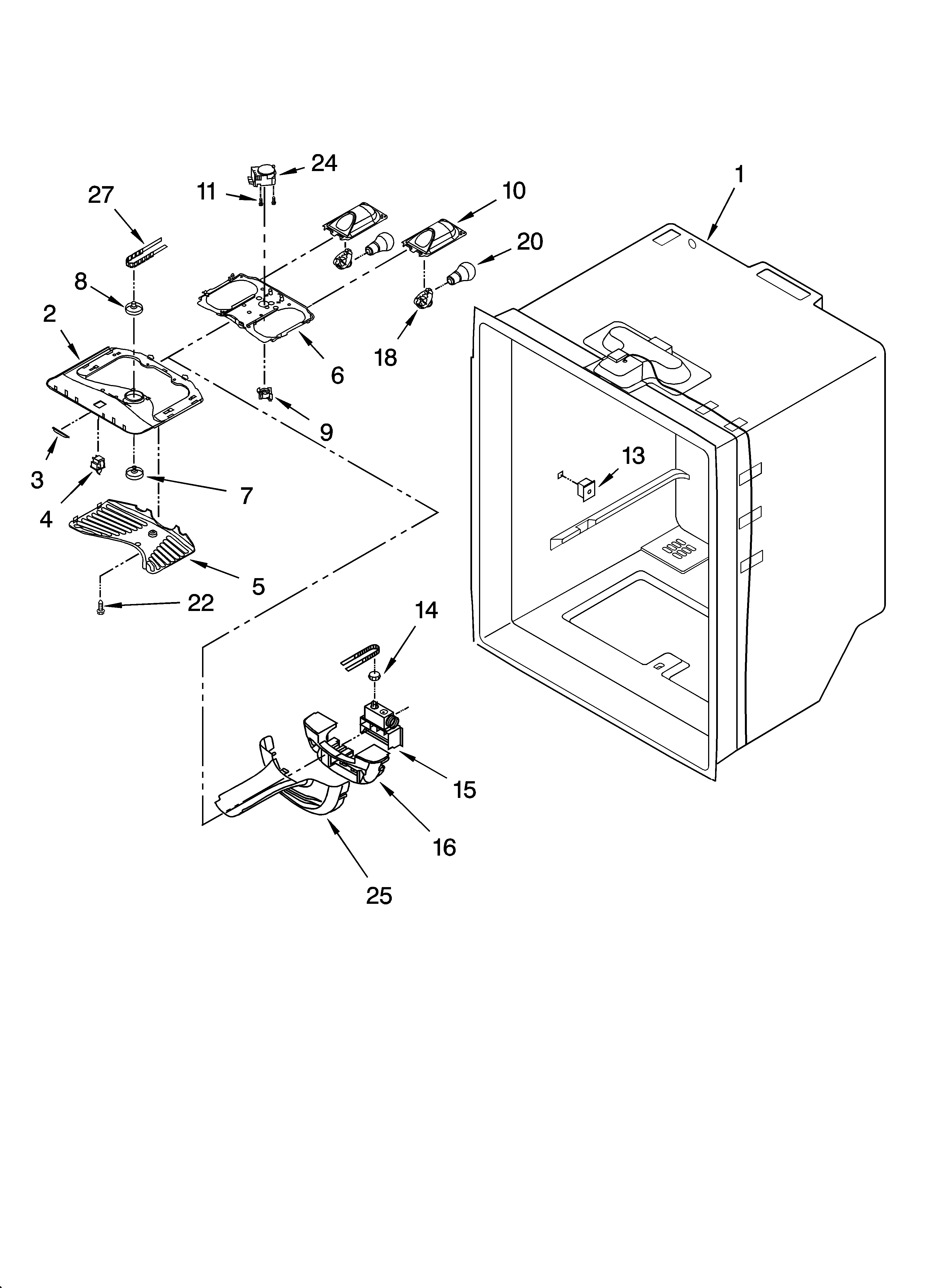 Refrigerator liner parts