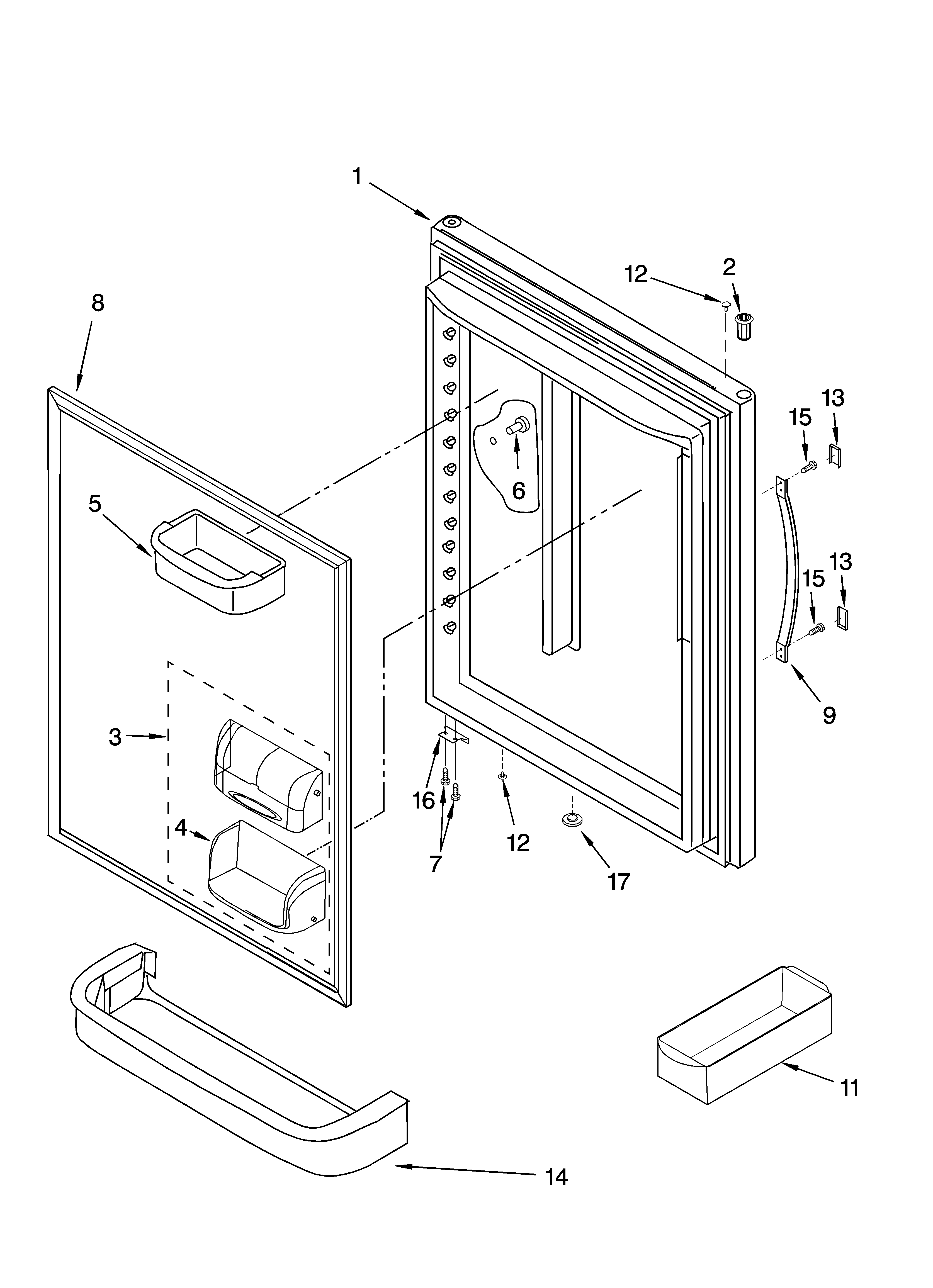 Refrigerator door parts