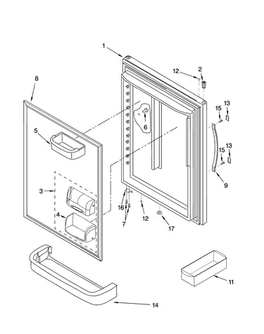 Refrigerator door parts