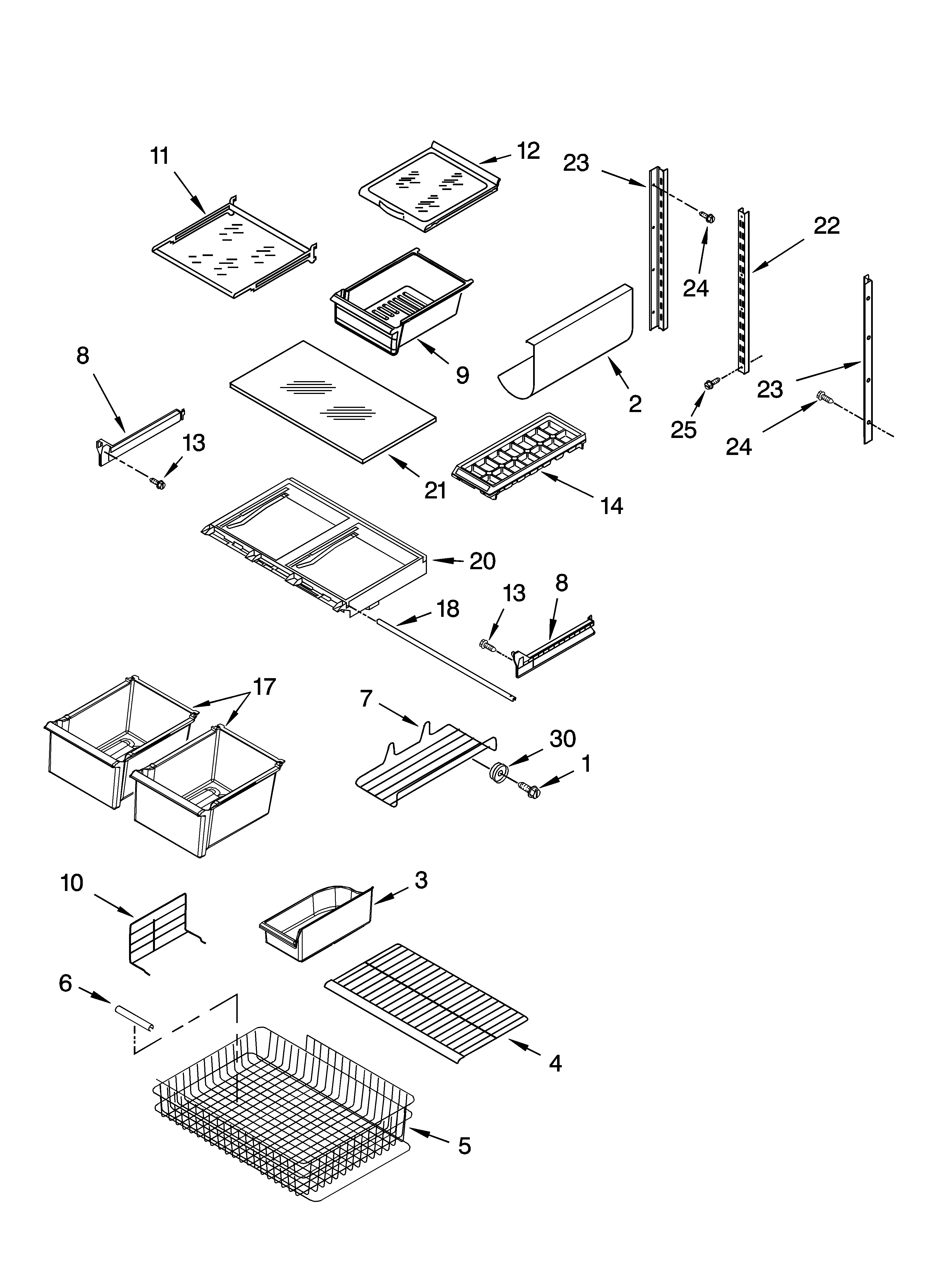 Shelf parts, optional parts