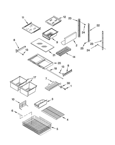 Shelf parts, optional parts