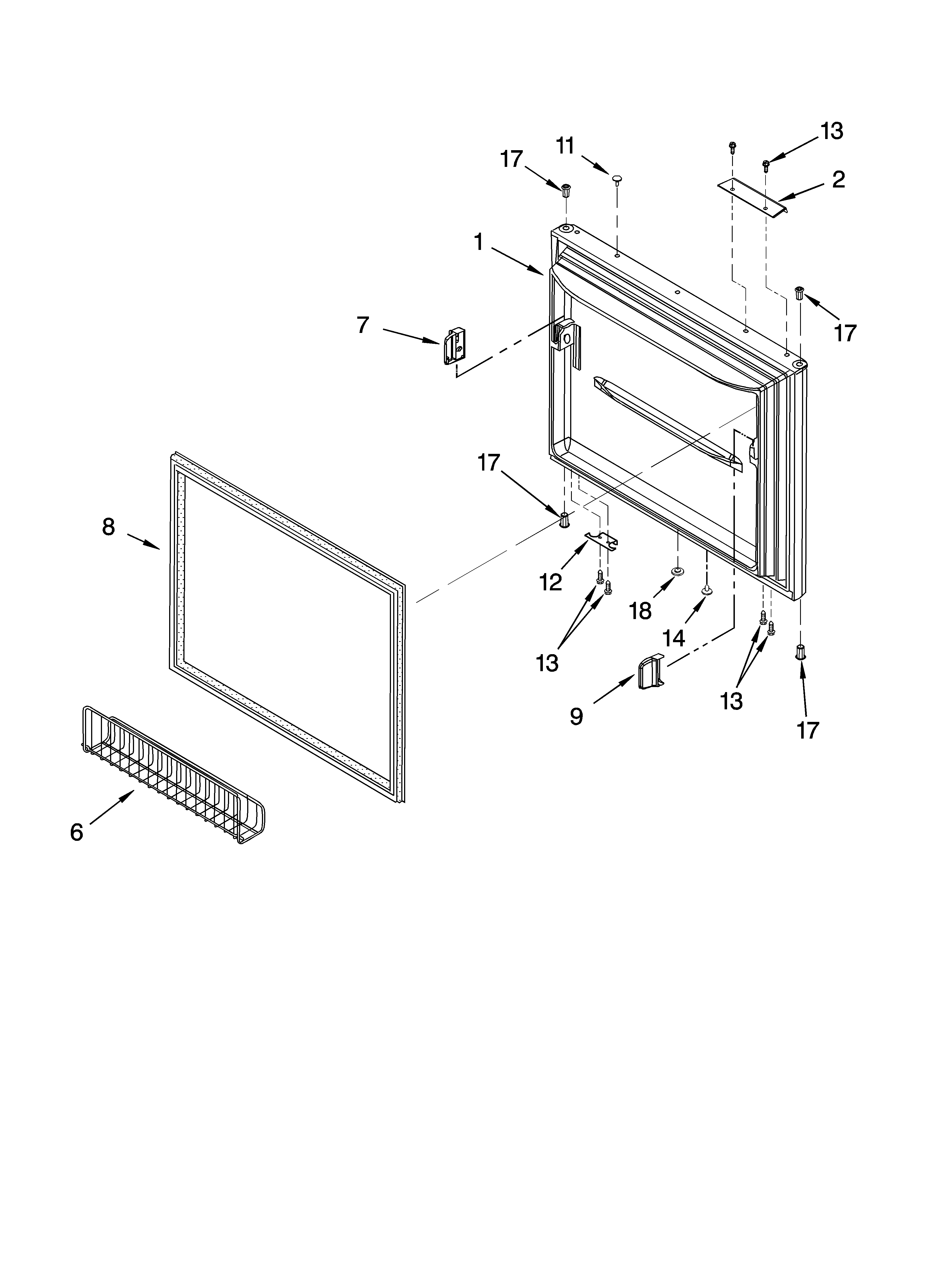 Freezer door parts