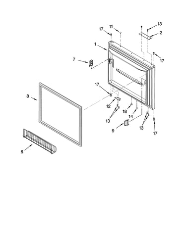 Freezer door parts