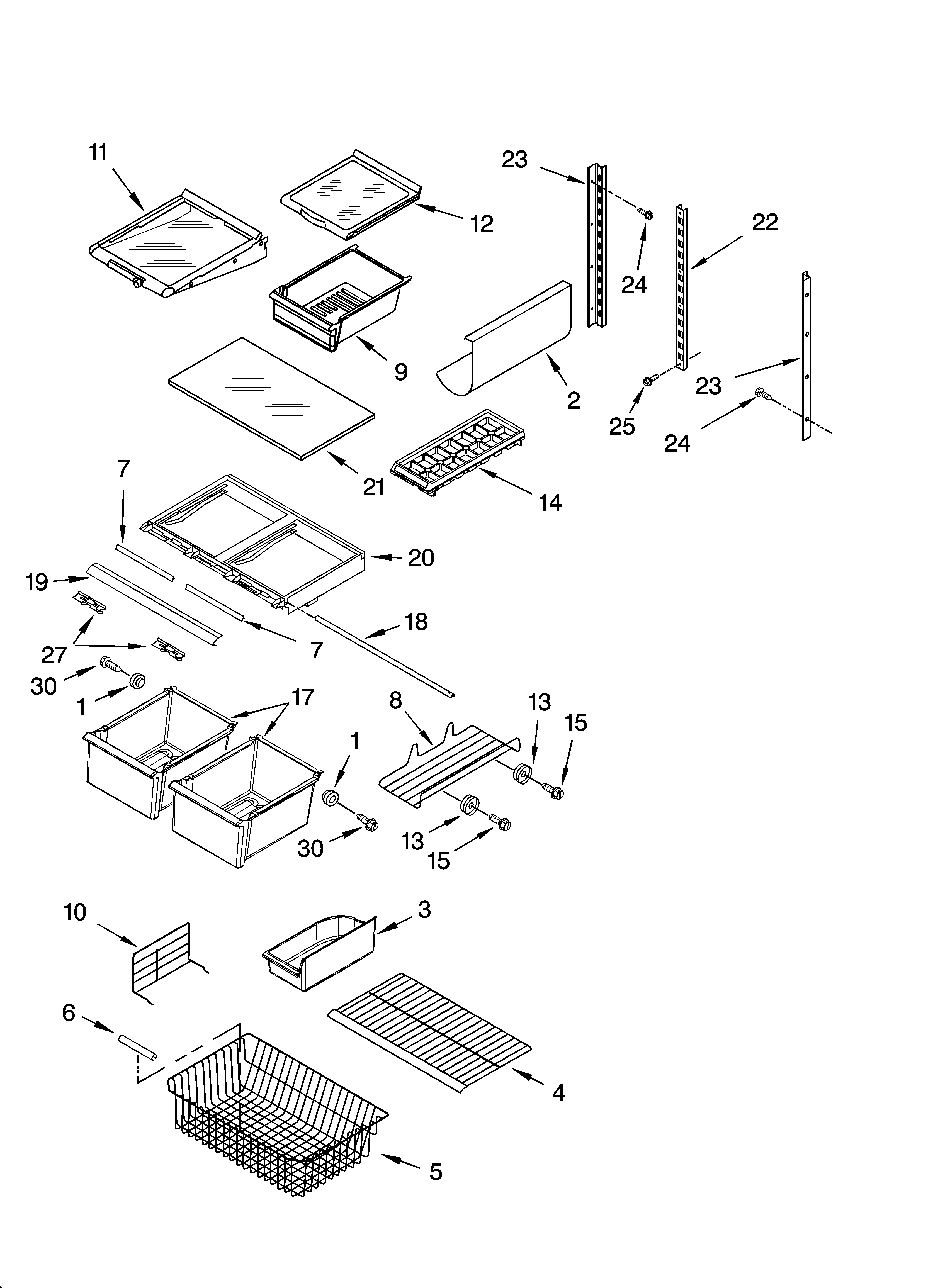 Shelf parts, optional parts