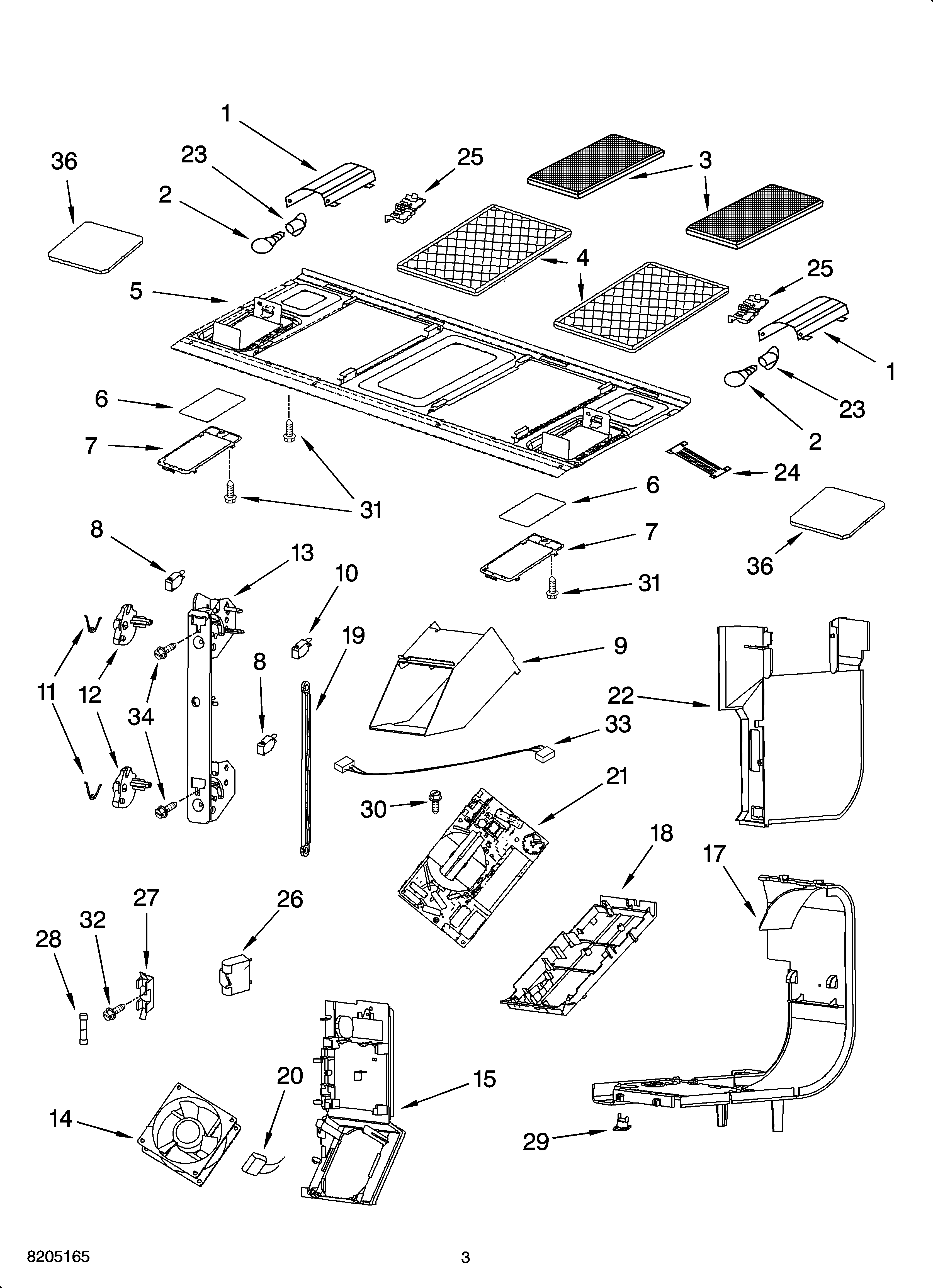 Interior and ventilation parts