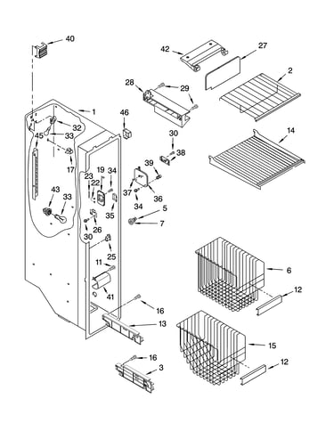 Freezer liner parts