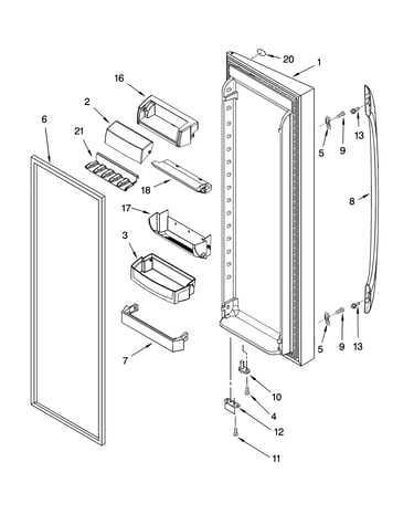 Refrigerator door parts