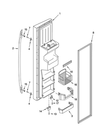 Freezer door parts