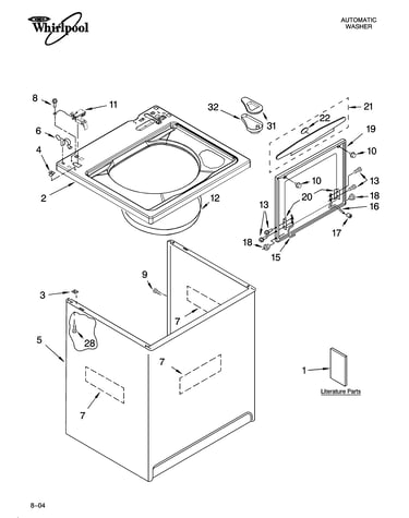 Top and cabinet parts