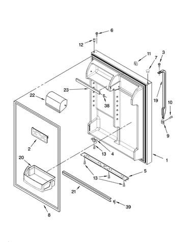Refrigerator door parts