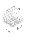 Upper rack and track parts