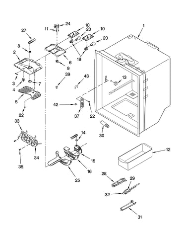 Refrigerator liner parts