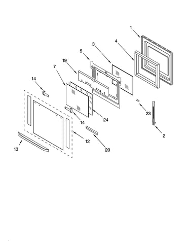 Oven door parts