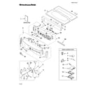 KitchenAid KEHS01PWH1 top and console parts diagram