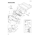 KitchenAid KGHS01PWH1 top and console parts diagram